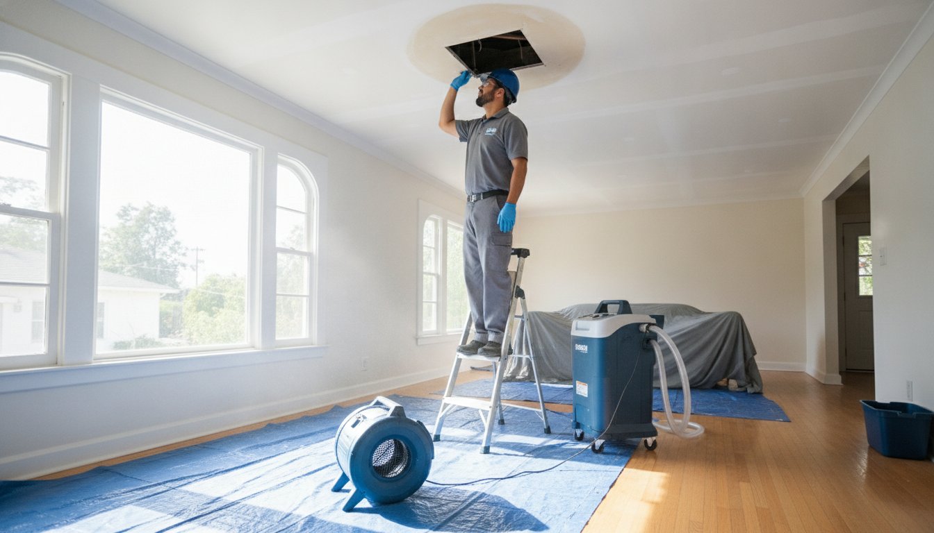 Ceiling Water Damage Repair in Long Beach: The Homeowner’s Restoration Guide